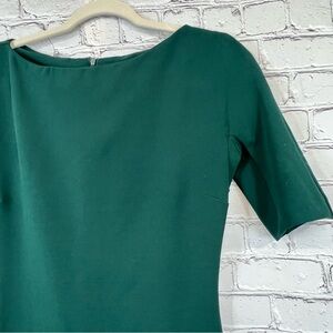 Zara Sheath Dress Dark Green Size Small Short Sleeve